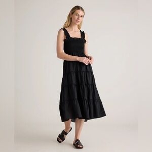 Quince 100% European Linen Smocked Dress